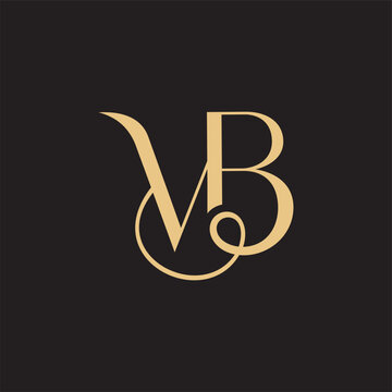 VB, BV, V, B Abstract Letters Logo