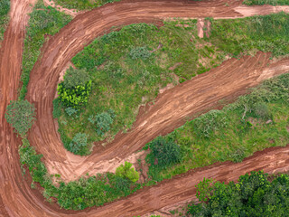 aerial image of motocross track