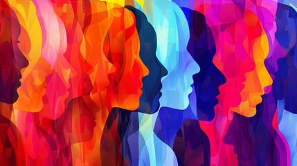 A group of women standing together with their eyes closed, creating a serene and powerful collective energy