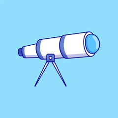 Telescope Cartoon Vector Icons Illustration. Flat Cartoon Concept. Suitable for any creative project.