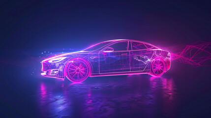 Electric vehicle autonomous driving future car design concept
