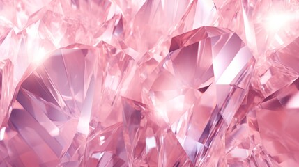 A crystalline crystal pink background with a faceted glow