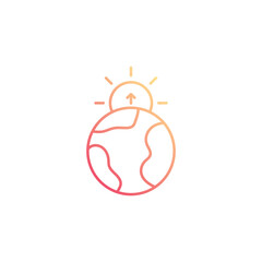 Sun rise icon design with white background stock illustration