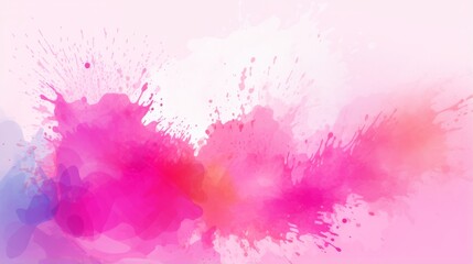 A watercolor splash pink background with vibrant colors