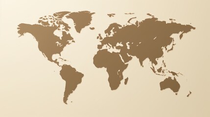 A world map with a minimalist and clean design