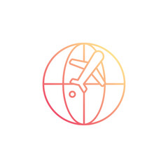 Global Travel icon design with white background stock illustration
