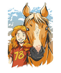 Girl Best Friends Horse Number 78 Cheerful Bond