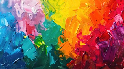 An abstract art piece with rainbow hues and LGBTQ pride themes. 