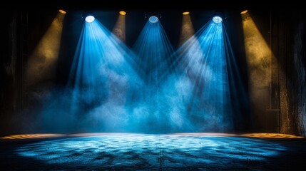 Spotlights transforming the stage  a spectacle of light and creativity in entertainment
