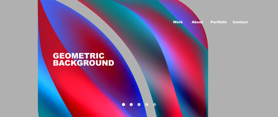 A tireshaped geometric background featuring vibrant waves of red, blue, and green, with hints of purple and magenta resembling an automotive wheel system