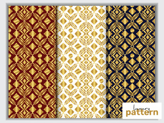 Vector seamless geometric golden pattern background, luxury collection. Abstract endless repeating texture for mask, duvet cover, t-shirt, phone case, wallpaper, carpet.