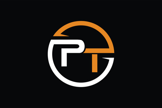 P, T, PT or TP Creative logo design. Vector illustration.