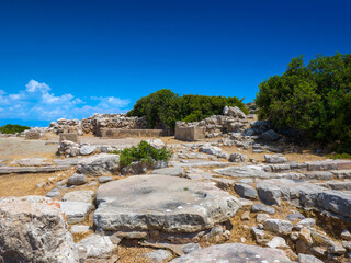 Square-like space in Gournia Minoan Town (Pachia Ammos, Crete, Greece)