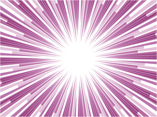 Obraz premium ポップでデジタルなイメージの集中線背景素材_パープル