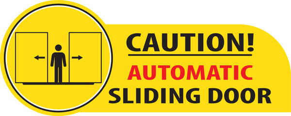 Automatic sliding door sign vector.eps