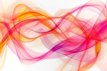 Abstract energy patterns with vibrant colors on a soft transparent white backdrop, symbolizing vitality