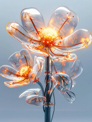 Glass lamp flower glass cup design art
