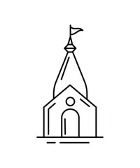 temple icon, vector best line icon.