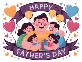 happy father day celebrating