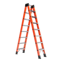 Extension ladder isolated on transparent background