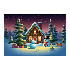 Obraz na płótnie Canvas Merry Christmas background illustration image