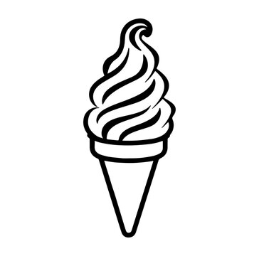 recommend clip art: Soft ice cream cones vector silhouettes