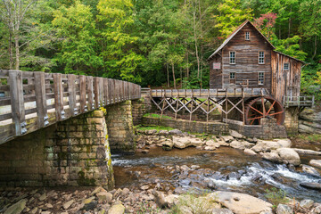 The Glade Creek Grist Mill Babcock State Park in State park in Clifftop, West Virginia