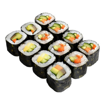 recommend clip art: Korean sushi rolls isolated on transparent background