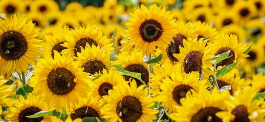 Sunflowers, with their vibrant yellow petals, follow the sun's path throughout the day, symbolizing loyalty and adoration. Their towering stems exude strength and resilience.


