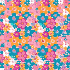 flower background, seamless pattern, wallpaper