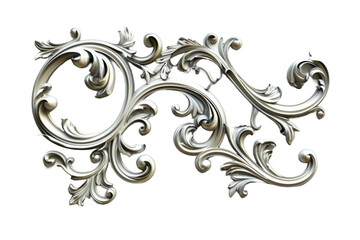 Metal Wall Decoration With Scrolls and Leaves