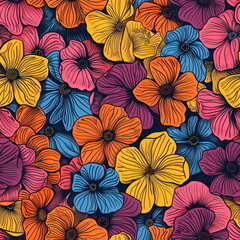 flower background, seamless pattern, wallpaper