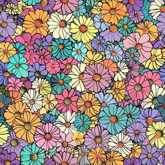 flower background, seamless pattern, wallpaper