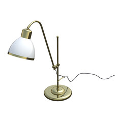 Obraz na płótnie Canvas table lamp isolated on transparent background, room lamp, 3D illustration, cg render