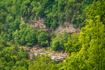 Overlook of the River at Gauley River National Recreation Area Popular Hiking and Canoeing area in...