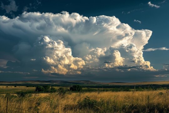 Dark nimbostratus clouds before a storm