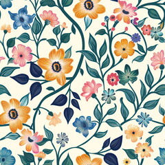 flower background, seamless pattern, wallpaper
