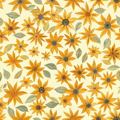 Obraz premium flower background, seamless pattern, wallpaper