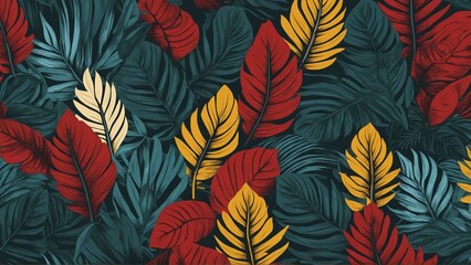 foliage tropical plant leaves full frame