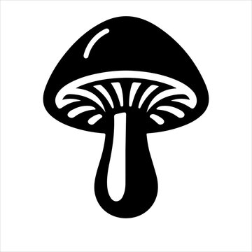 recommend clip art: Mushroom vector silhouette. Mushrooms Silhouette Illustration On Isolated Background