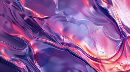 Obraz premium Abstract liquid fluid shapes in vibrant purple and red colors creating a glossy metallic texture for high quality marketing or professional branding assets.