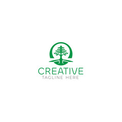 Abstract tree logo design illustration vector template
