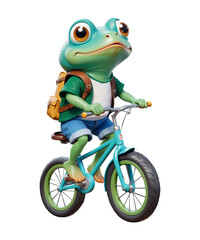 Biking Frog Enthusiast Two-Wheeled Explorer