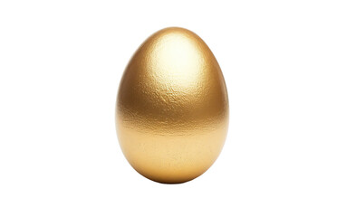Golden egg on transparent background, png	