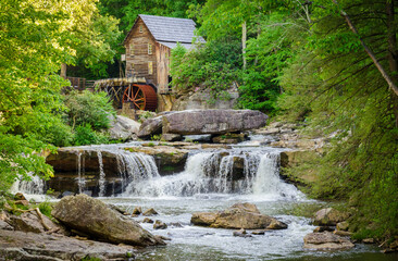 The Glade Creek Grist Mill Babcock State Park in State park in Clifftop, West Virginia