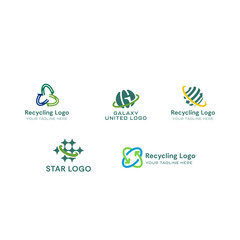 recycling logo with a modern, simple and minimalist concept