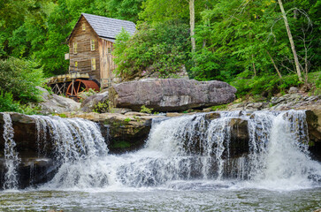 The Glade Creek Grist Mill Babcock State Park in State park in Clifftop, West Virginia © Zack Frank