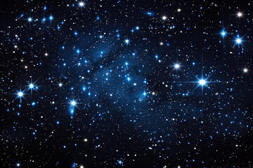 Naklejka na ściany i meble Generative ai on theme of beautiful starfall in sky, bright meteorites glow in atmosphere