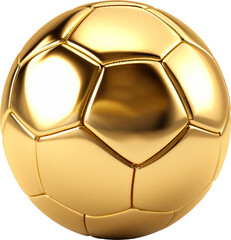 football made of gold,golden football isolated on white or transparent background,transparency 