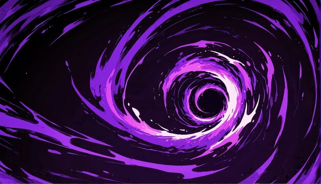 abstract purple spiral flame burning sparks effects anime cartoon style background from Generative AI